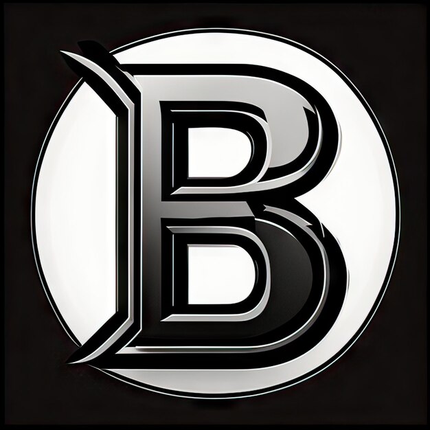 Logo with modern letter B Generative AI