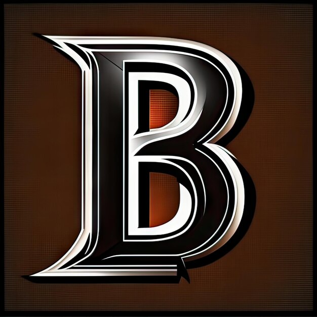 Logo with modern letter B Generative AI