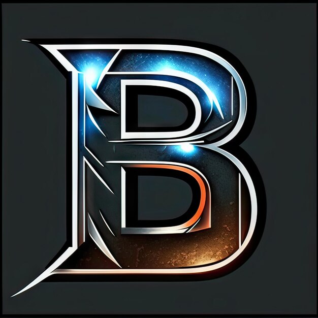 Logo with modern letter B Generative AI