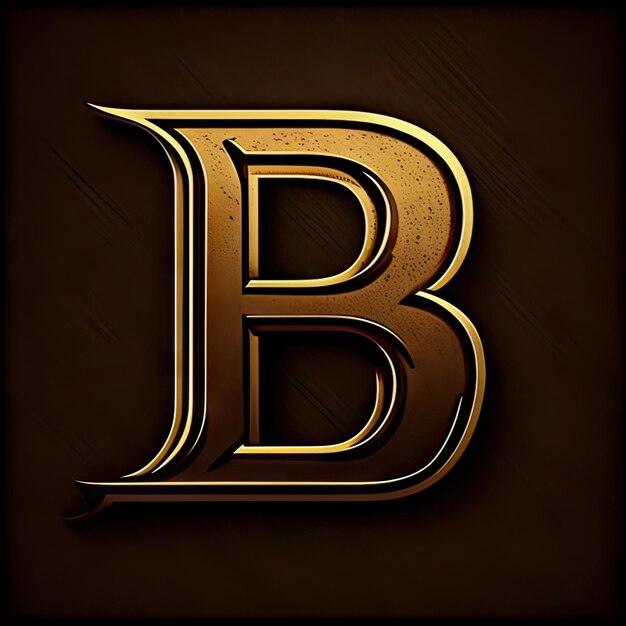 Photo logo with modern letter b generative ai