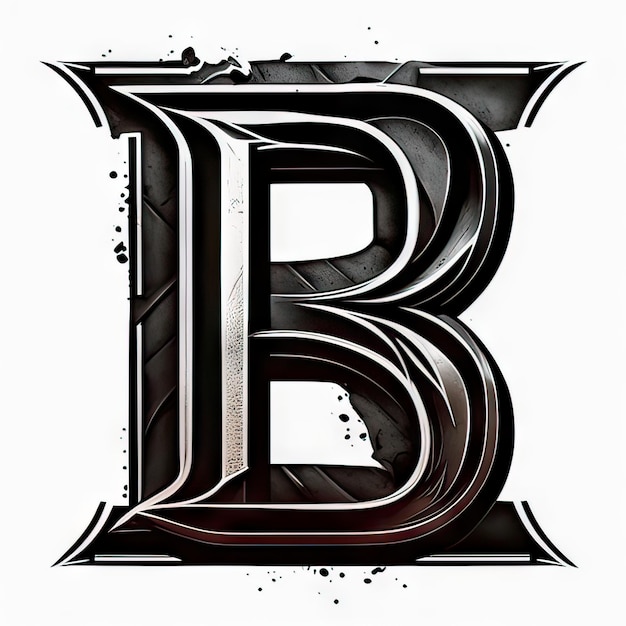 Logo with modern letter B Generative AI