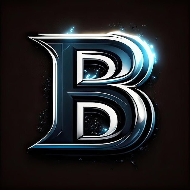 Photo logo with modern letter b generative ai