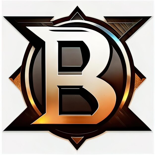 Logo with modern letter B Generative AI