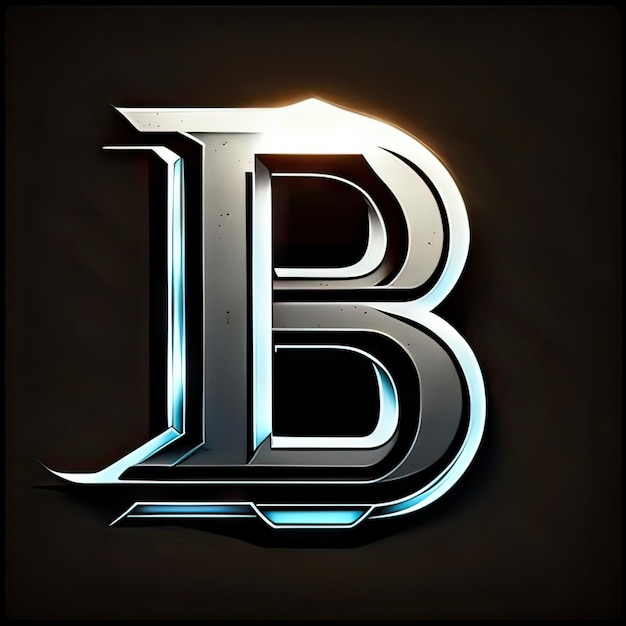 Logo with modern letter B Generative AI