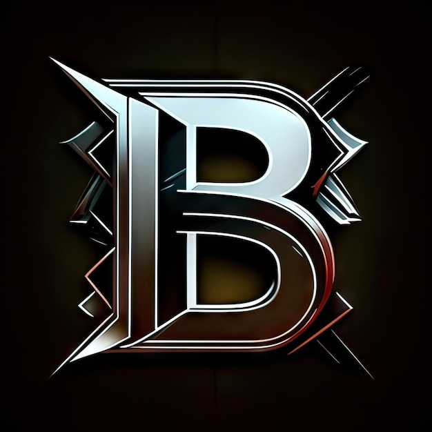 Logo with modern letter B Generative AI