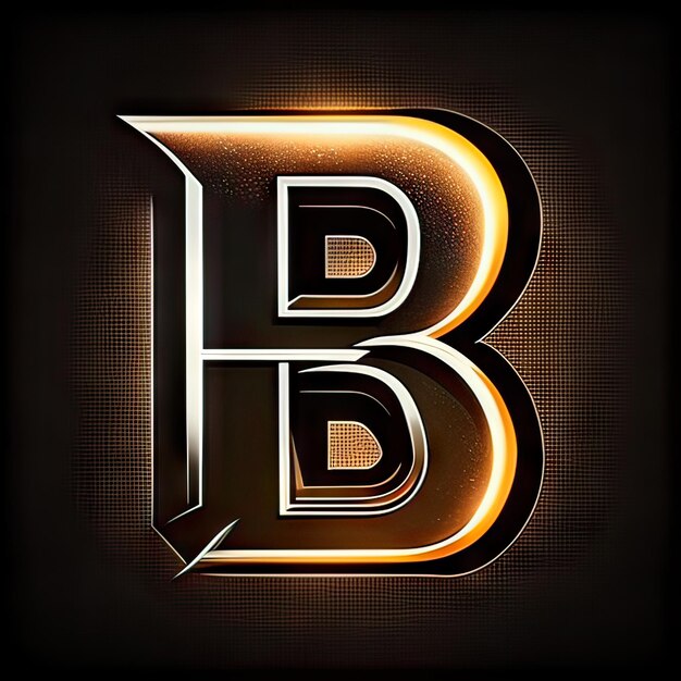 Logo with modern letter B Generative AI