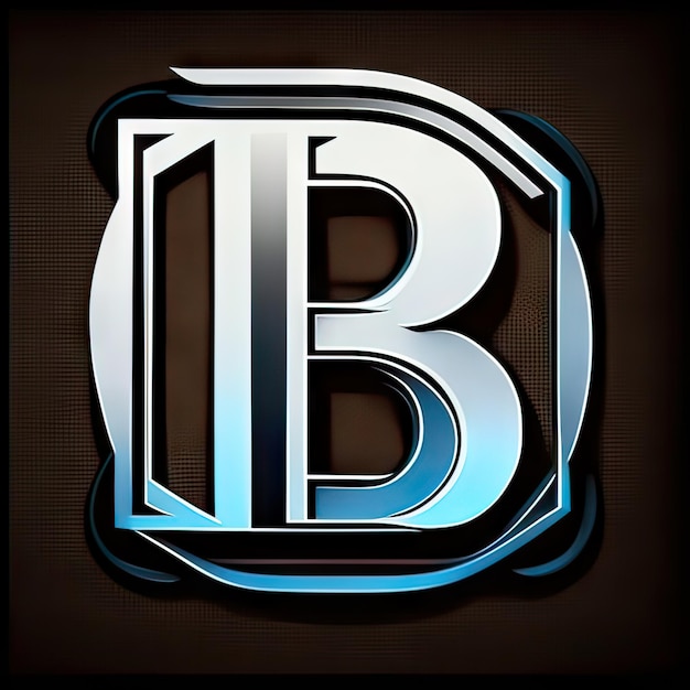 Logo with modern letter B Generative AI