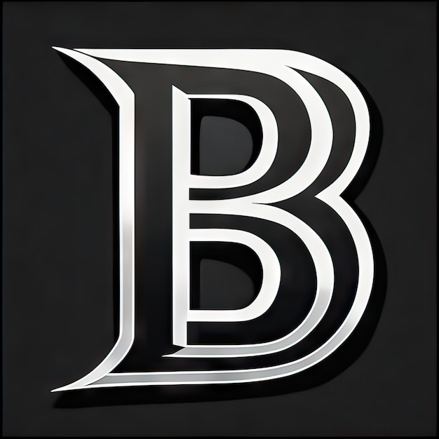 Logo with modern letter B Generative AI