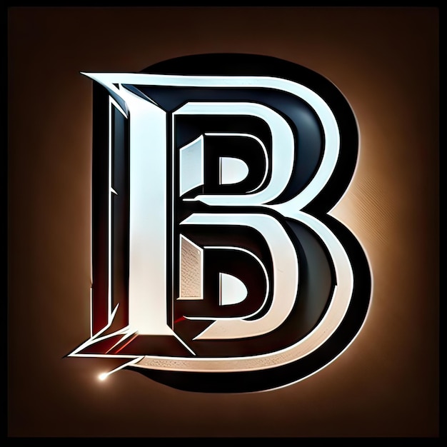 사진 현대적인 글자 b를 가진 로고 (generative ai)