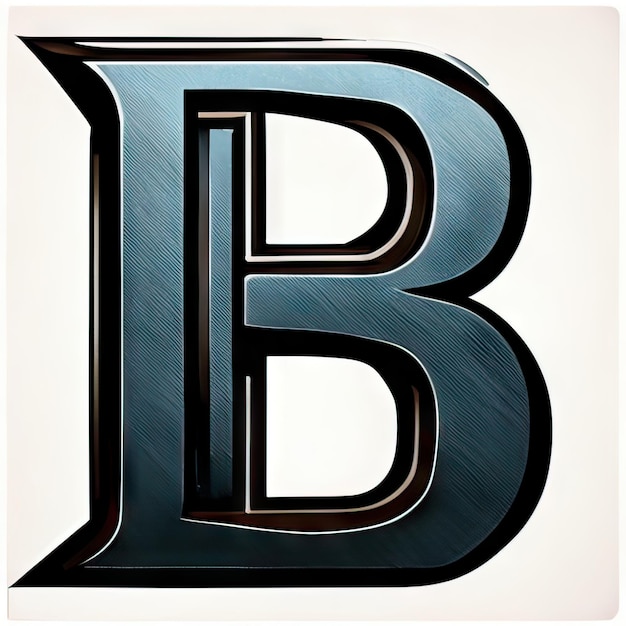 Logo with modern letter B Generative AI