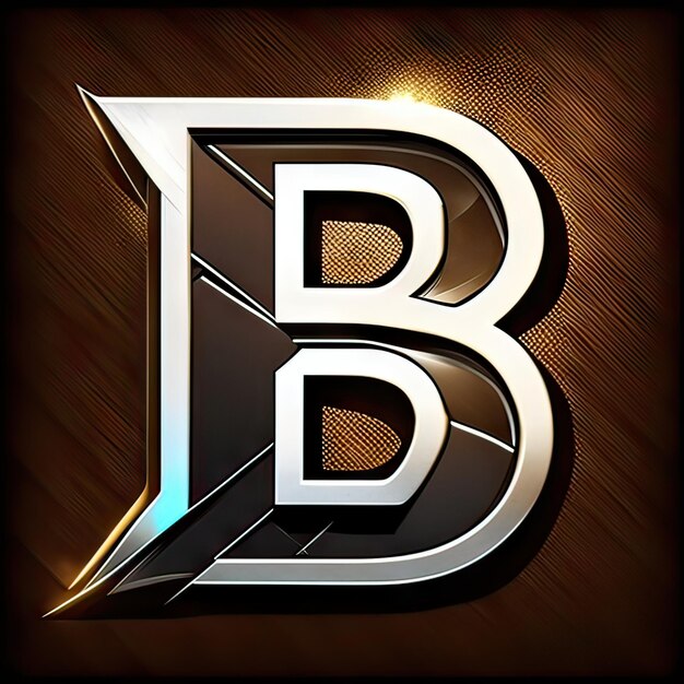 Logo with modern letter B Generative AI