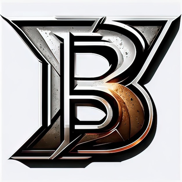 Logo with modern letter B Generative AI