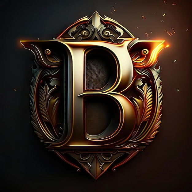 Logo with modern letter B Generative AI