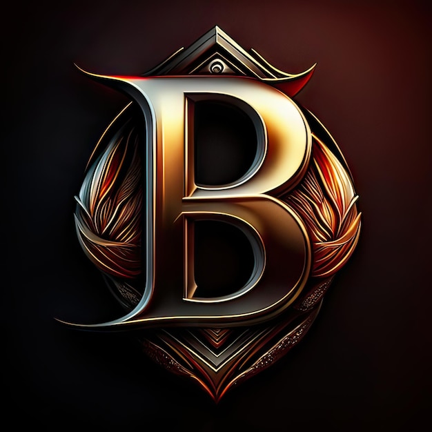 Logo with modern letter B Generative AI