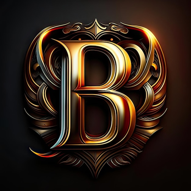 Logo with modern letter B Generative AI