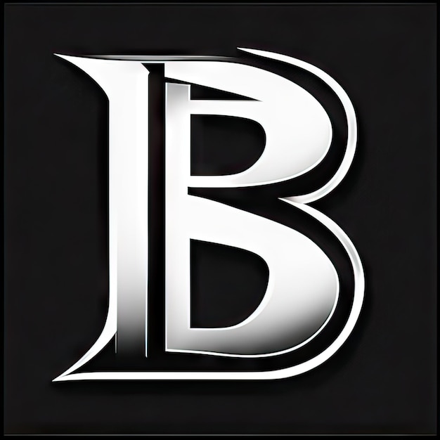 Logo with modern letter B Generative AI