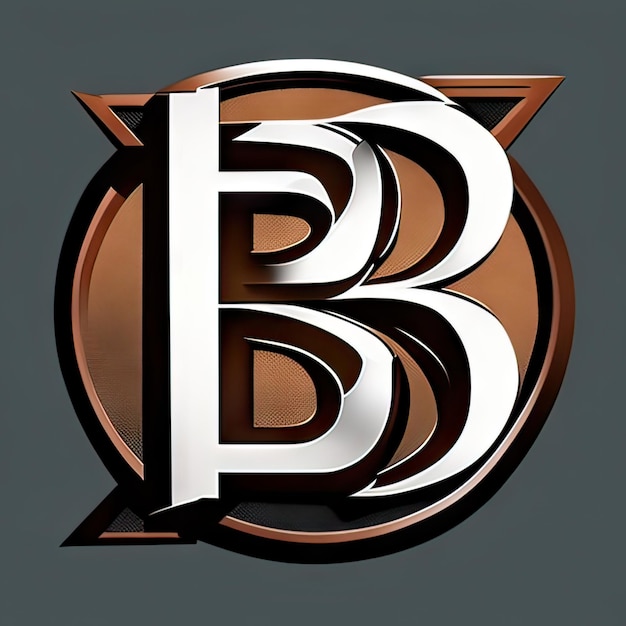 Logo with modern letter B Generative AI