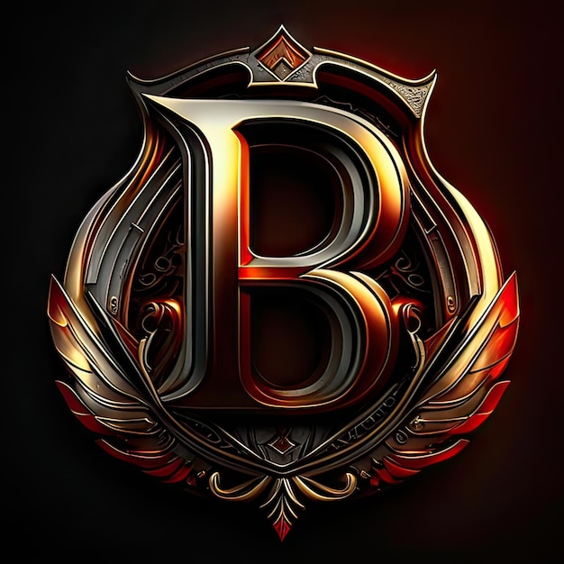 Photo logo with modern letter b generative ai