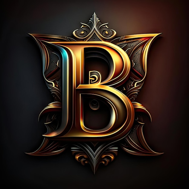 Logo with modern letter B Generative AI