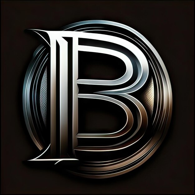 Logo with modern letter B Generative AI