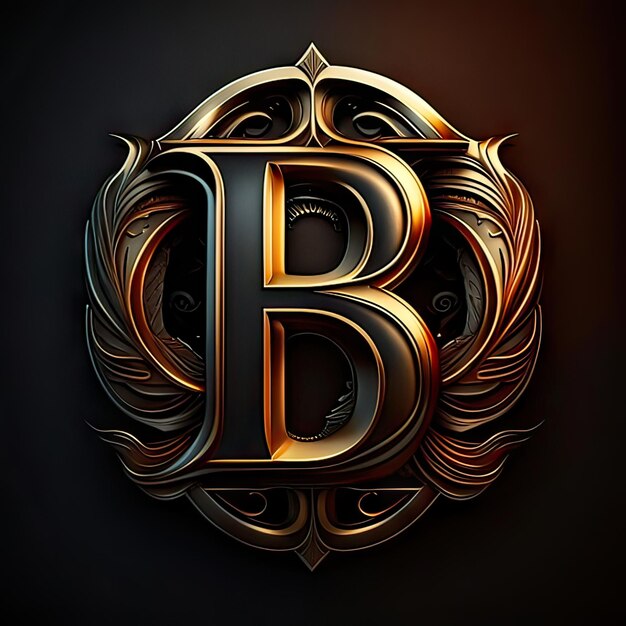 Logo with modern letter B Generative AI