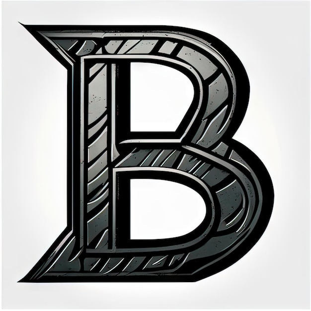 Logo with modern letter B Generative AI