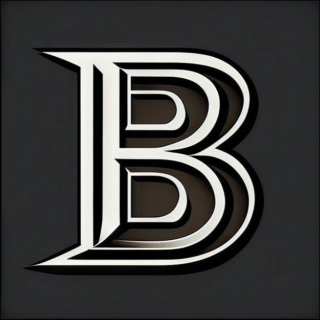 Фото Логотип с современной буквой b generative ai