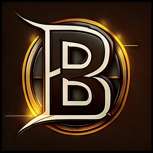 Foto logo con la lettera moderna b ai generativa