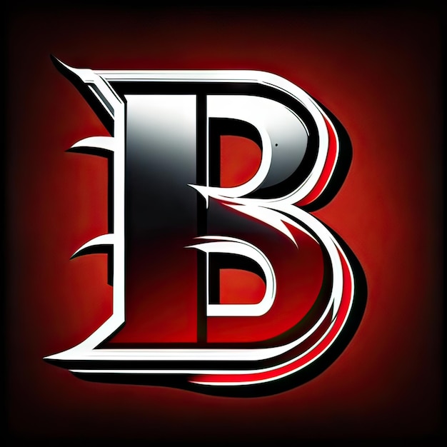 現代文字 B のロゴ ジェネレーティブ AI
