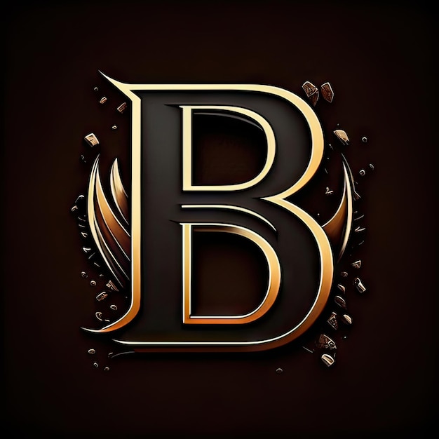 Logo with modern letter B Generative AI