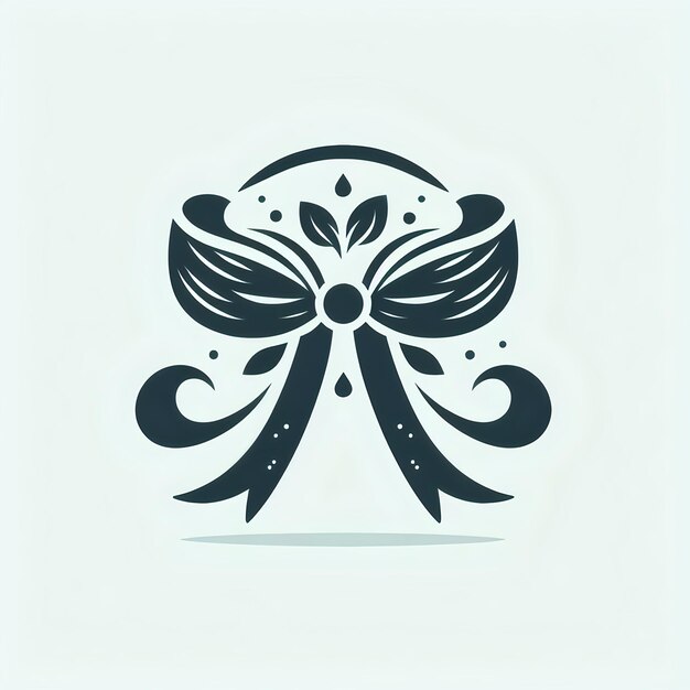 Photo a logo with a stylized ribbon bow