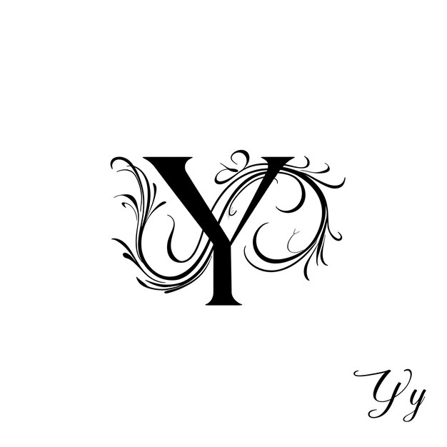 Photo a logo for y and y is shown on a white background