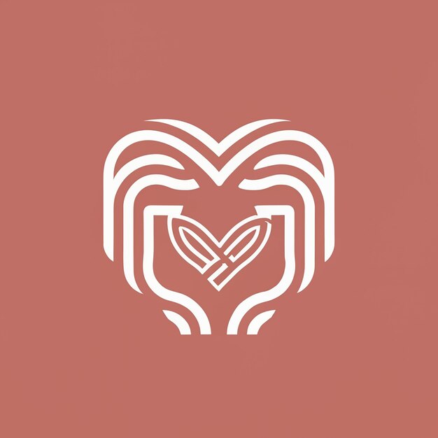 logografisch logo met handen met een hartnaam, liefde en delicaat