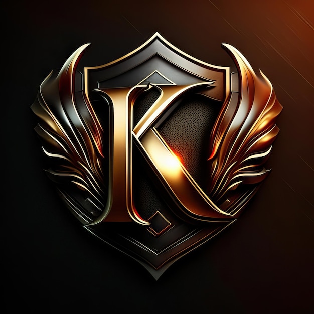 Foto logoletter k in goud