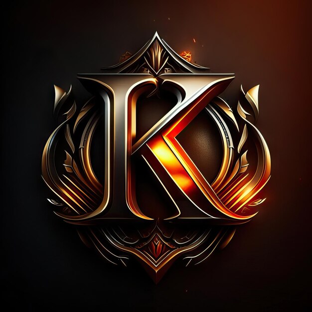 Logoletter K in goud