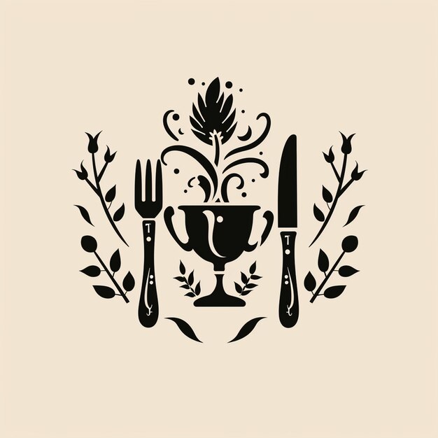 Foto logoontwerp van een restaurant met beeldmerk