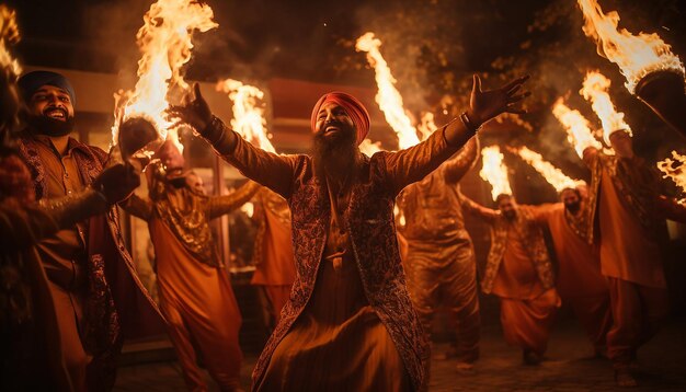 Lohri dance creative visual about festival