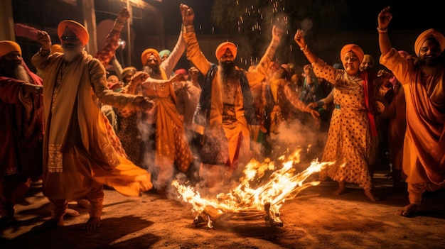 Photo lohri a famous and prominent festival that marks the end of winter