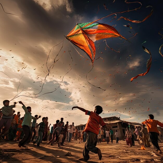 Foto festa indiana di lohri makar sankranti