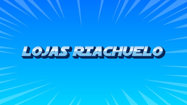 Photo lojas riachuelo 3d blue text