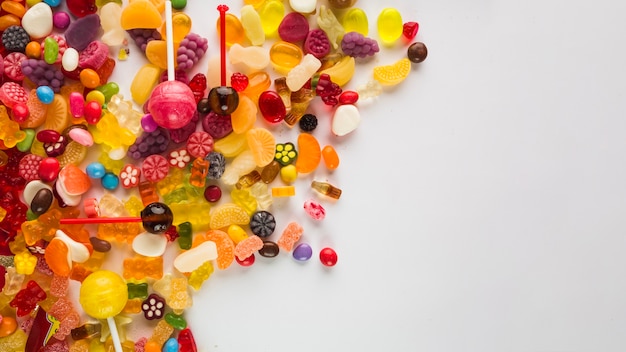 Lollies op stapel snoepjes