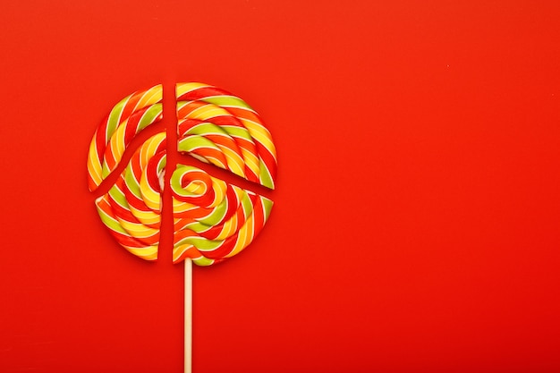 Lollipop broken into pieces