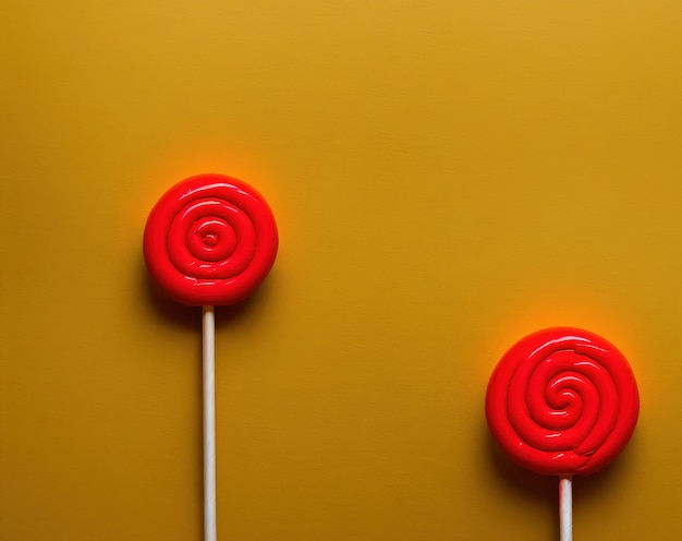 Lollipop candy on a stick