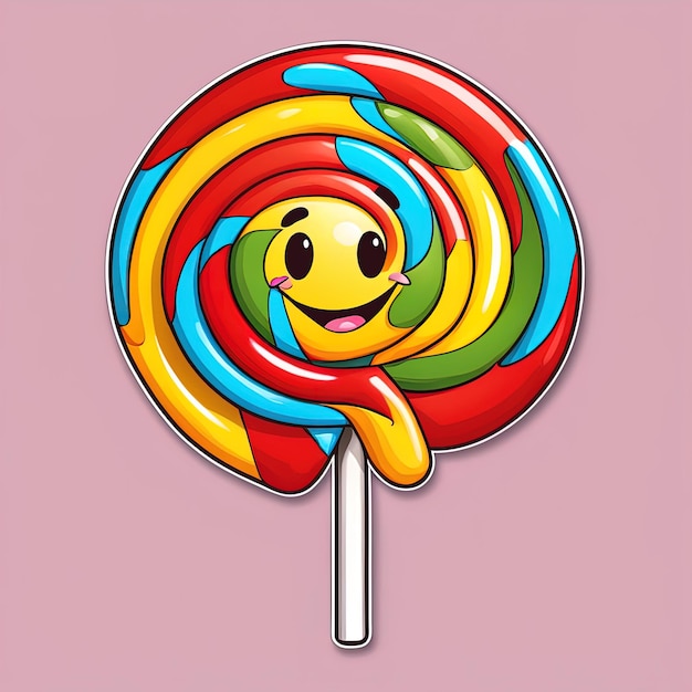 lollipop vector illustrationcute candy lollipop cartoon illustration