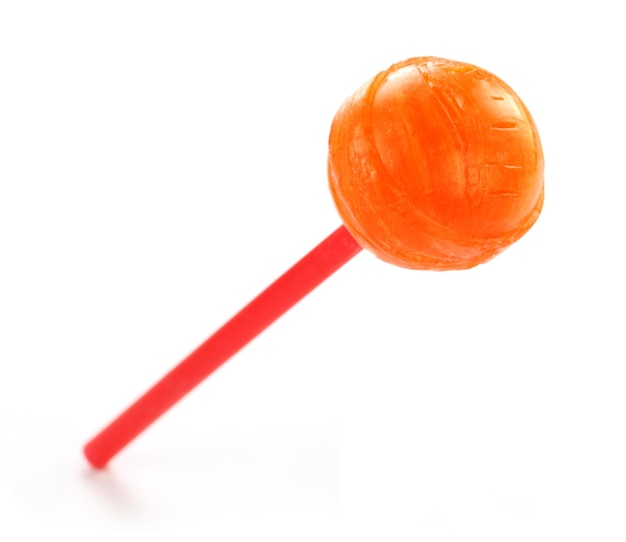 Lollipop over white background