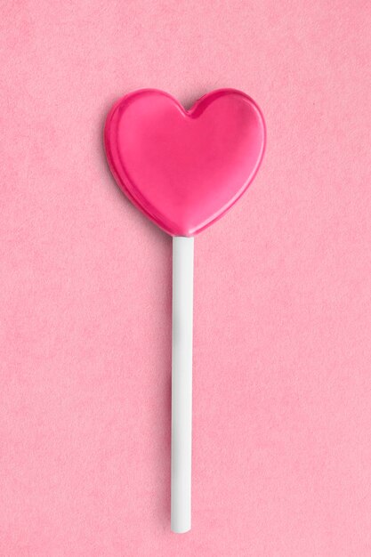 Lolly op roze achtergrond