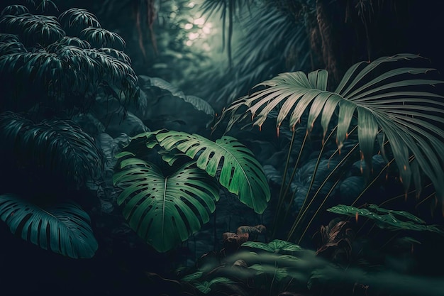Foto lommerrijke jungle palmen daglicht