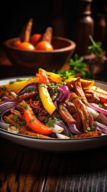 Lomo saltado is een traditioneel Peruaans gerecht