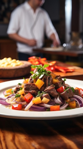 로모 살타도 (Lomo saltado) 는 페루 의 전통 음식 이다