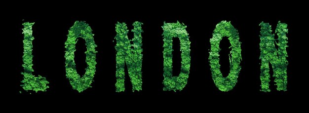 Londen belettering London Forest Ecology Concept